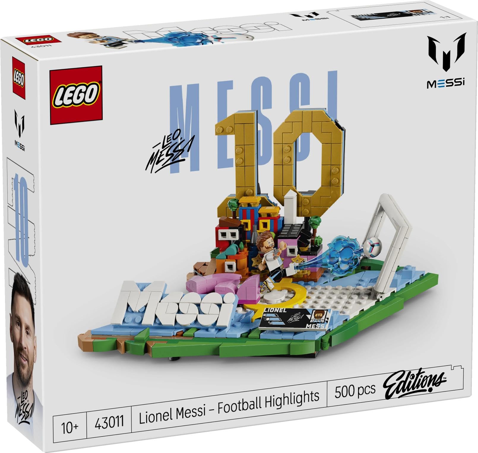 LEGO Editions Lionel Messi – Fußball-Highlights Spielzeug - 3D Modellbau mit Minifigur zum Sammeln - Kinderzimmer Deko - Geschenk für Jungen, Mädchen ab 10 Jahren und Erwachsene Sportfans - 43011 7