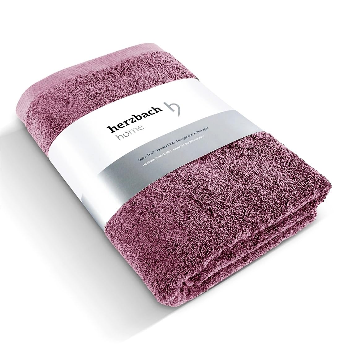 herzbach home Premium Bath Towel 100 x 150 cm (Mauve) - Large Soft & Absorbent Bath Towel in Best Quality - 100% Natural Cotton