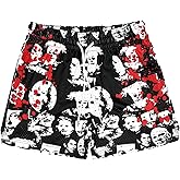 DIOTSR Mens Graphic Print Shorts Cool Mesh Basketball Shorts Casual Flat Front Shorts Summer Drawstring