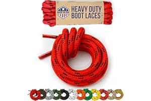 Mercury + Maia Honey Badger Boot Laces, USA Made Indestructible Shoelaces, Round Heavy Duty Bootlaces for Work & Hiking