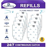 Bug Parking Flying Insect Trap Refill for Fruit Flies &amp; Gnats, 8 Refills | Only Fits Bug Parking Plug-in Traps, Catches House Flies, Gnats &amp; Fruit Flies