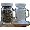 Golden Harvest Ball Mason Jar Glass Salt and Pepper Shakers, Pack Of 2, Clear