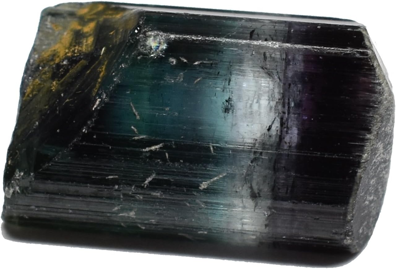 Blue Tourmaline rough & transparent gemstone crystal 17.75 carat