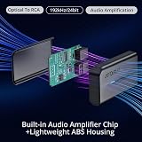 AUTOUTLET 192kHz DAC Optical to RCA Converter with 1.1m Cable view 2