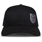 Wolverine Trucker Hat | Mesh Back | Snapback | Adjustable | Rugged | Durable | Workwear - Claw Embroidered Shield - Black