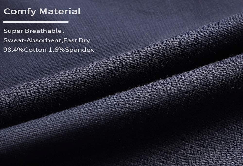 LTIFONE Mens Shorts Casual Regular Fit 9" Inseam, Cotton, Drawstring, Summer Beach Shorts, Skate with Elastic Waist and Pockets at  Men’s Clothing store
