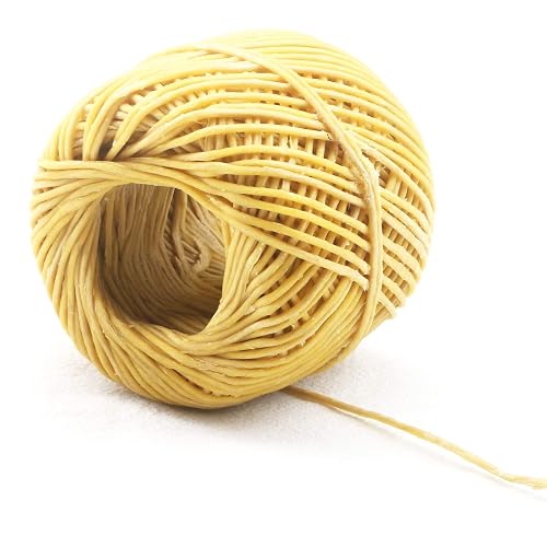 MILIVIXAY Hemp Wick Spool – 200ft Organic Hemp With Beeswax Coating, 1mm Standard Size | All-Natural Wick For Candles & Lighting