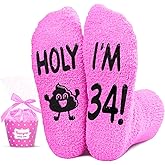 HAPPYPOP Birthday Socks for Women - Best Gifts for Her in 31 32 33 34 35 36 37 38 39 40 Year