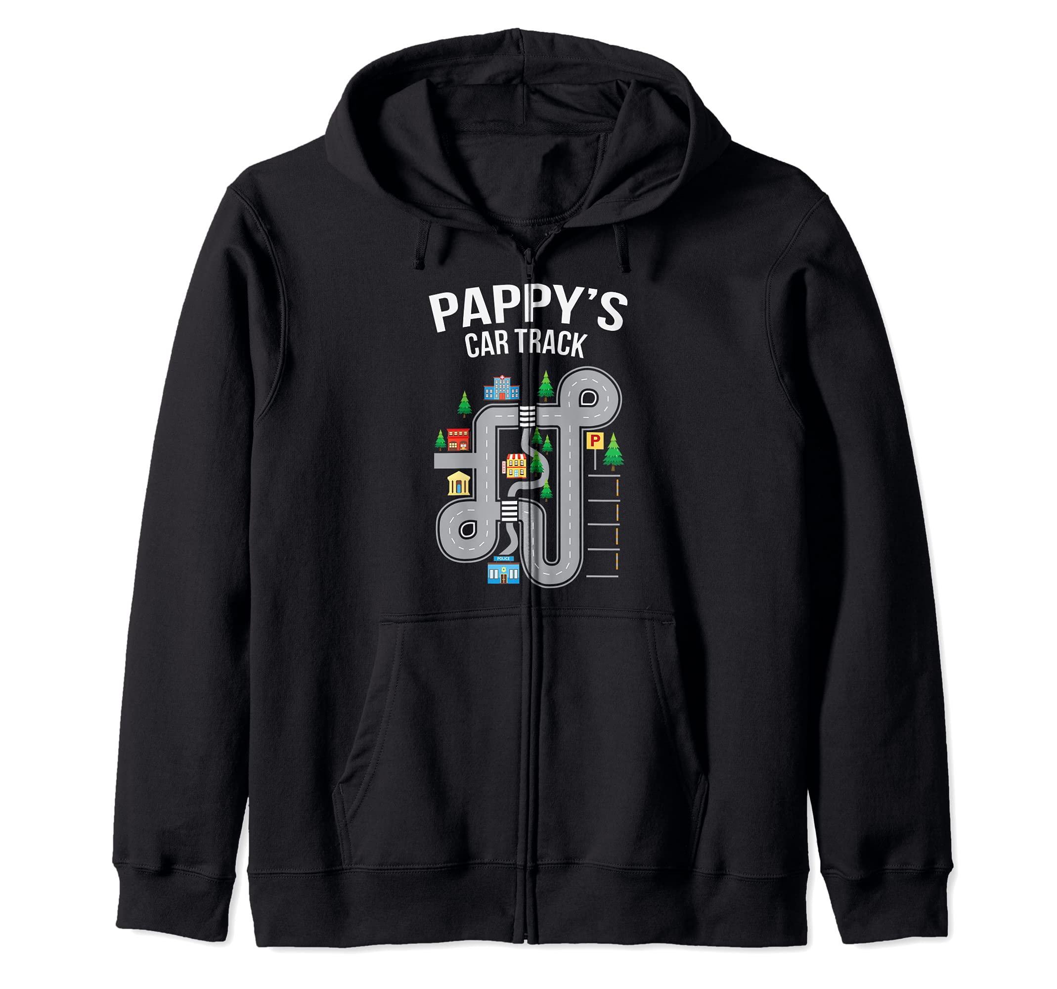 pappy Car Track Playground Zip Hoodie