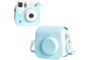 WOGOZAN Carrying Case for Fujifilm Instax Mini SE/7+/7s/7c Instant Film Camera, Protective Case PU Leather Case for Instax Mi