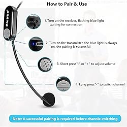 Bietrun Wireless Microphone Headset with