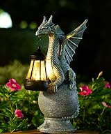 Goodeco Dragon Solar Light Statue Garden Ornament 6.5 x 11.8 in