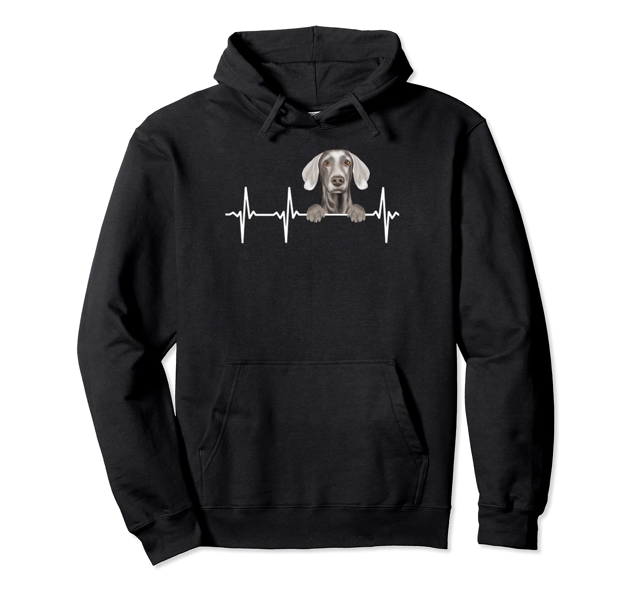 Funny Dog Heartbeat For Weimaraner Lovers Pullover Hoodie