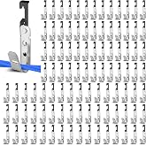 AOKLIT 50 Pcs Metal J Hooks Cable Support 3/4 Inch j Hook Hangers | Wall Mounted Galvanized Cable Support J Hooks for Hanging, J Hook With Bat Wing for Wire Management