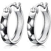 NIFUNAO Baseball/Soccer/Paw Print Earrings for Women Men 925 Sterling Silver Sports Hoop Earrings Small Huggie Earrings Sports Jewelry