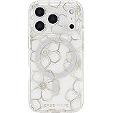Case-Mate iPhone 17 Pro Case [Compatible with MagSafe] - Sparkly Floral Phone Case with 12ft Drop Protection - Premium Magnetic Cover for iPhone 17 Pro - Floral Gems