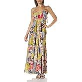 Angie Womens Angie Women's Tie Spaghetti Straps Tiered Ruffle Maxi Dress