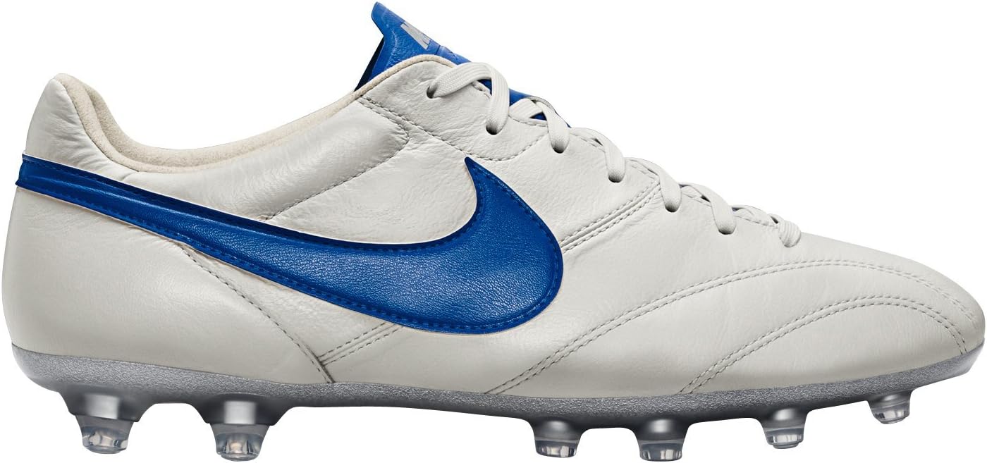 blue and white nike boots