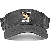 Funny Beer hat This is My Beer Drinking Cap Sun Visor Hats for Adult Visors Flodable Visors