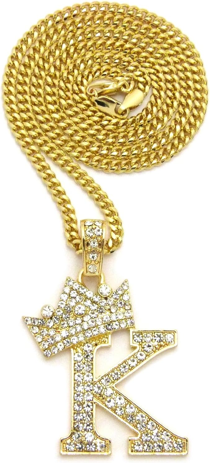 ICED OUT KING K PENDANT \u0026 24 BOX/CUBAN 