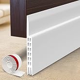[New Upgrade] Huge Gap Door Draft Stopper, 3.4" W Widened Door Sweep Seal Gap Up to 1.8" for Interior &amp; Exterior Doors - Keeping Draft, Noise, Dust and Unwanted Animals Out,3.4" W x 39" L,White