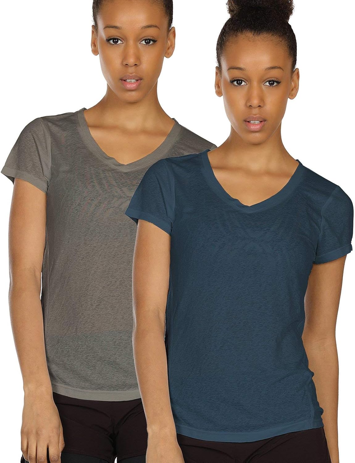 icyzone Activewear Fitness Yoga Tops Workout V Neck Open Back T-Shirts for Women at  Women’s Clothing store