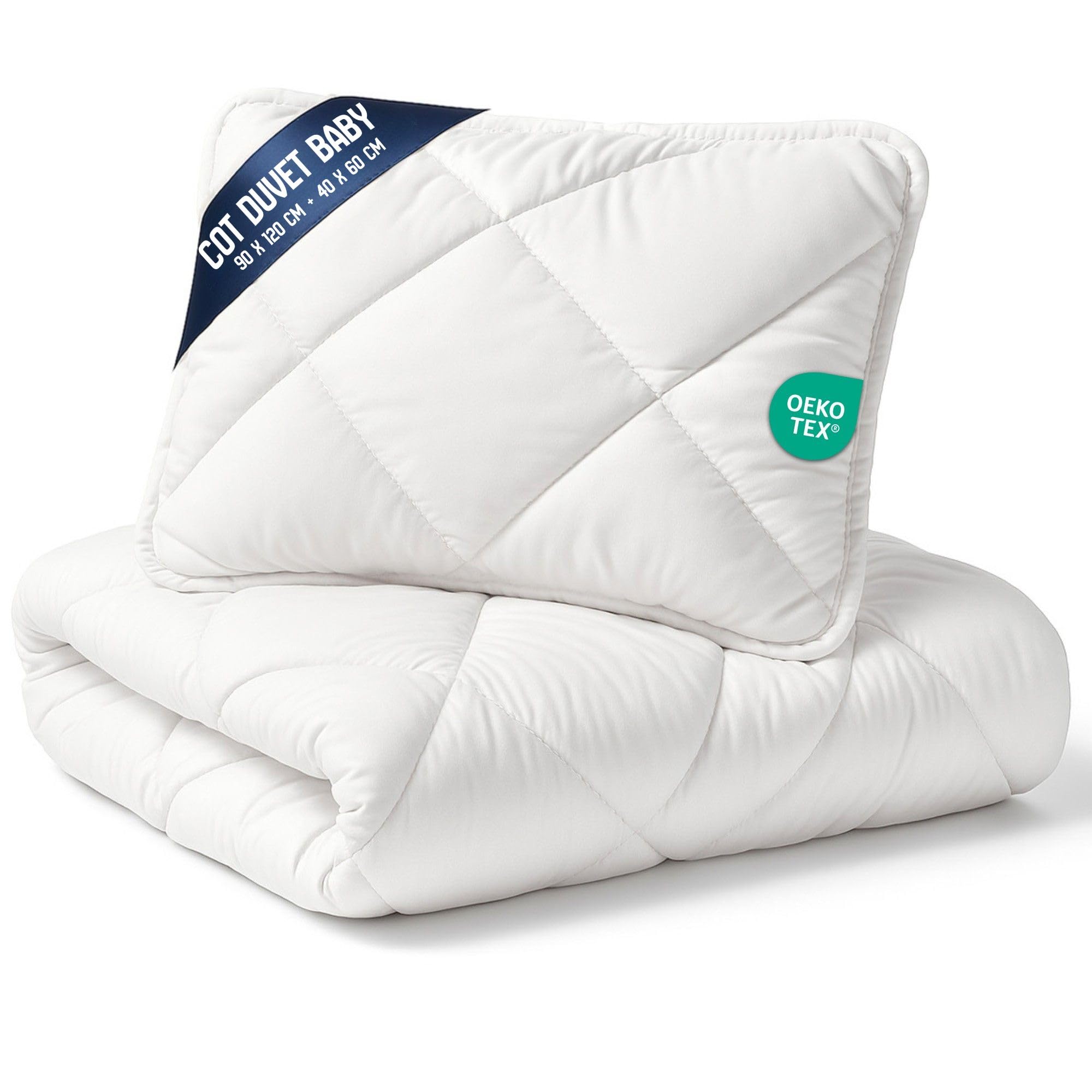 Cot duvet 90x120 cm baby - Soft and breathable bedding for crib and toddler bed Cozy and lightweight filling suitable for all seasons Oeko-Tex certified 90 x 120