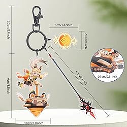 UTIEHD GI Character keychain set, 3pcs Acrylic