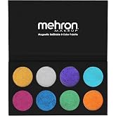 Mehron Makeup Paradise FX - METALLIC PALETTE, Water-Activated Face Paint | 8 Color Professional Face &amp; Body Paint Makeup for Cosplay, Theater, &amp; Halloween. Vegan, Cruelty-Free, &amp; Made in USA.