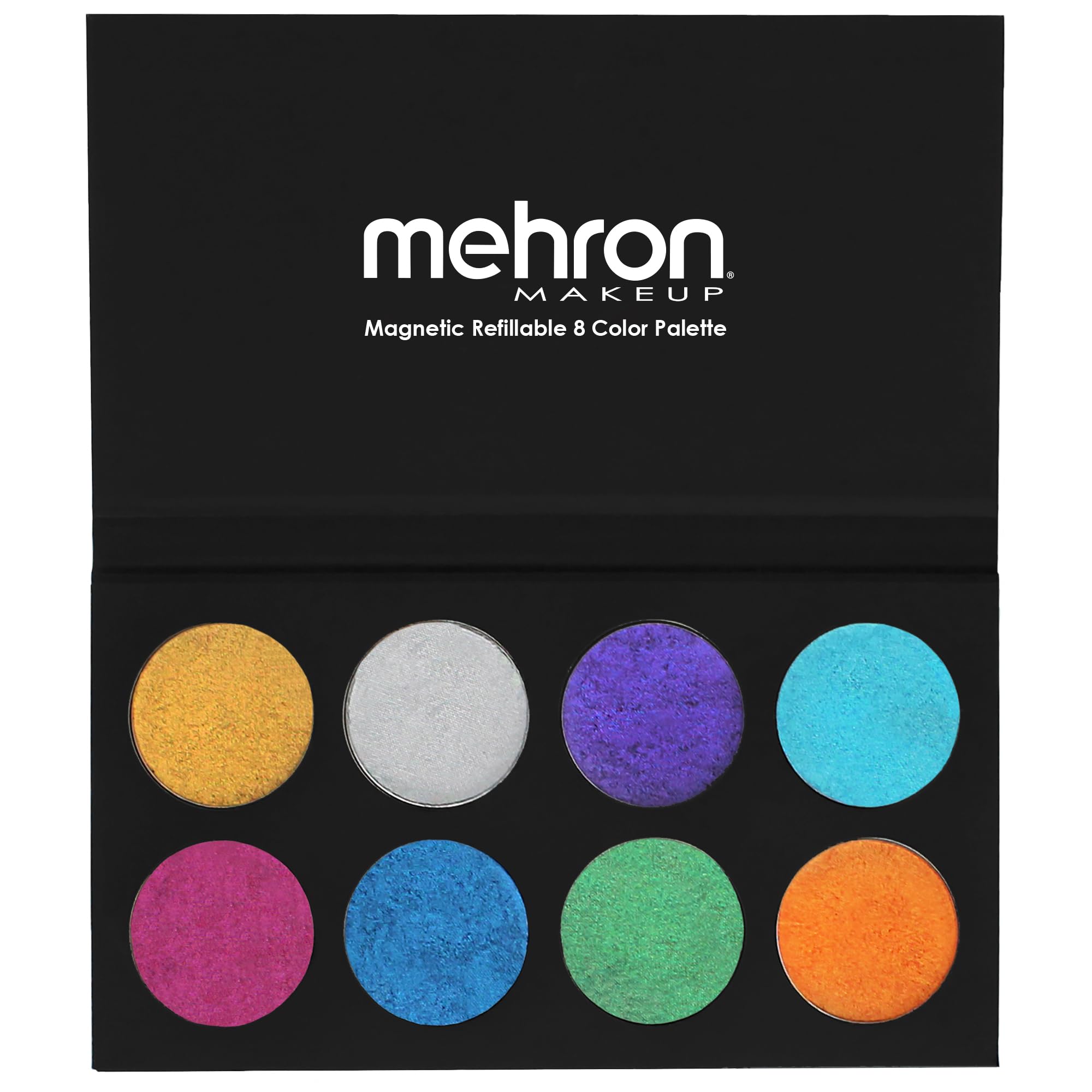 Mehron Makeup Paradise AQ Face & Body Paint 8 Color Palette (Metallic) - Face, Body, SFX Makeup Palette, Special Effects, Face Painting Palette, Theater, Halloween, Parties and Cosplay