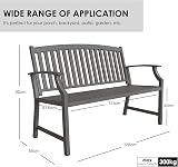 Grand patio Outdoor Bench Aluminum Steel Frame 300kg Capacity Gray view 6