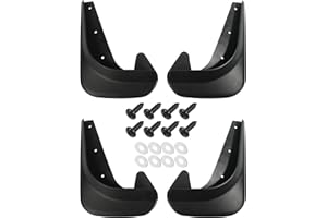 ESEWALAS 4PCS Mud Flaps,No Drilling Mudguards Mudflaps with Hardware Kits,Front and Rear Side Splash Guards Winter Vehicle Se