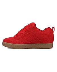 DC Men's Court Graffik SE Skate Sneaker, RED, 13