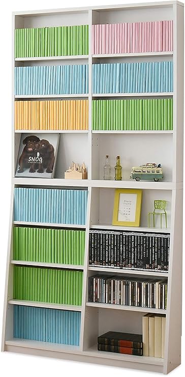 Amazon Jkプラン 本棚 薄型 文庫本ラック 収納 文庫本 本棚 幅 書棚 90 Cm ホワイト 大容量 コミック コミックラック 高さ180 Tsfr009wh 本棚 オンライン通販