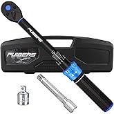 PUIBERS 3/8" Drive Inch Pound Torque Wrench Set, 20-240 in.LB, ±3% Accuracy, Dual-Direction 72-Tooth with Extension Bar & 1/4