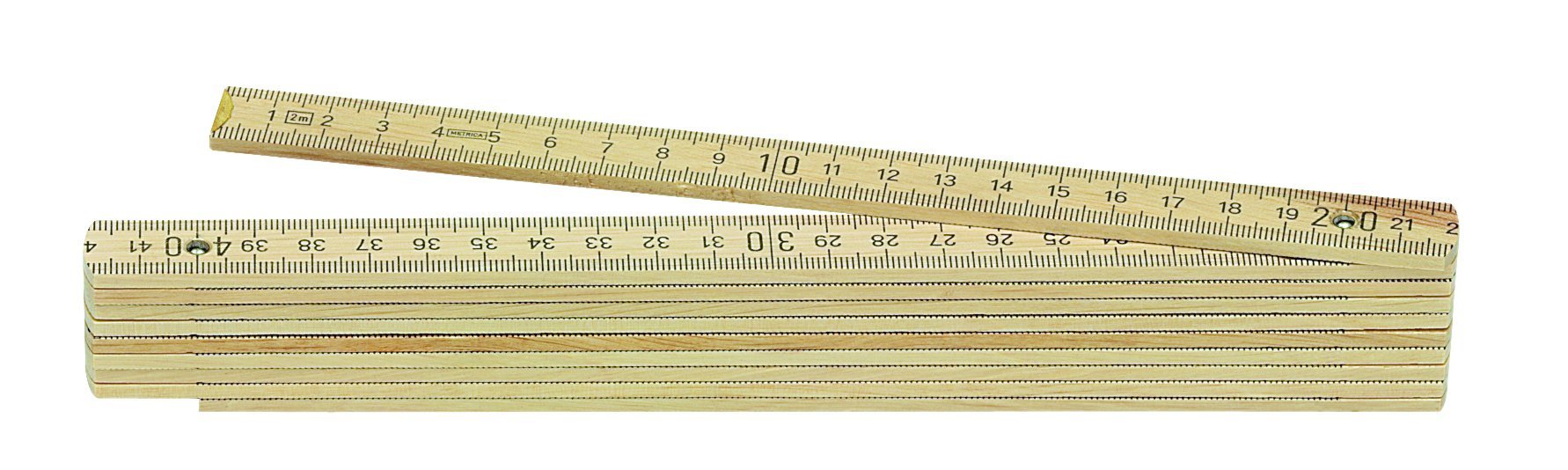 Metrica 23090 2M Folding Rule Inside springs; Natural colour