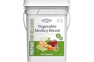 Augason Farms Vegetable Medley Blend 4-Gallon Pail, Certified Gluten Free, Emergency Food Supply, Everday Meals, 778 Servings
