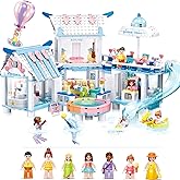 BrickTribe Friends Summer House Building Set for Girls 6-12, Girls Beach Villa Building Kit with 7 Minifigures, Compatible with Lego Friends Heartlake House, 938 PCS