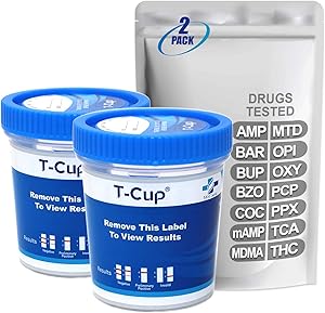 MiCare [2pk] - 14-Panel Home Multi Test Cup (AMP/BAR/BUP/BZO/COC/mAMP/MDMA/MTD/OPI/OXY/PCP/PPX/TCA/THC) #MI-TDOA-1144