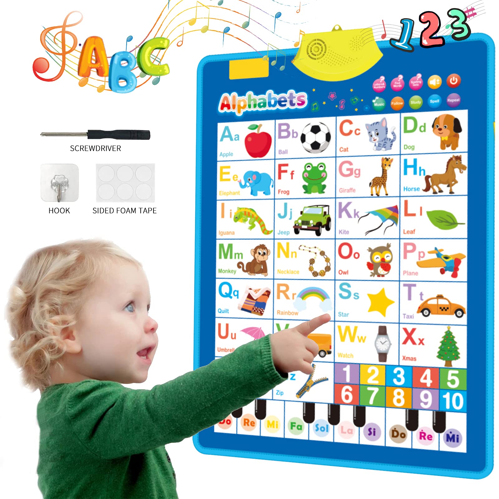 Mua JOYLEARN ABC Alphabets Educational Learning Poster with Numbers and ...
