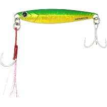 Major Craft Jigpara Short Metal Fishing Jig - 20g (0.7 Oz) #11 Green Gold, With Iseuni Hooks