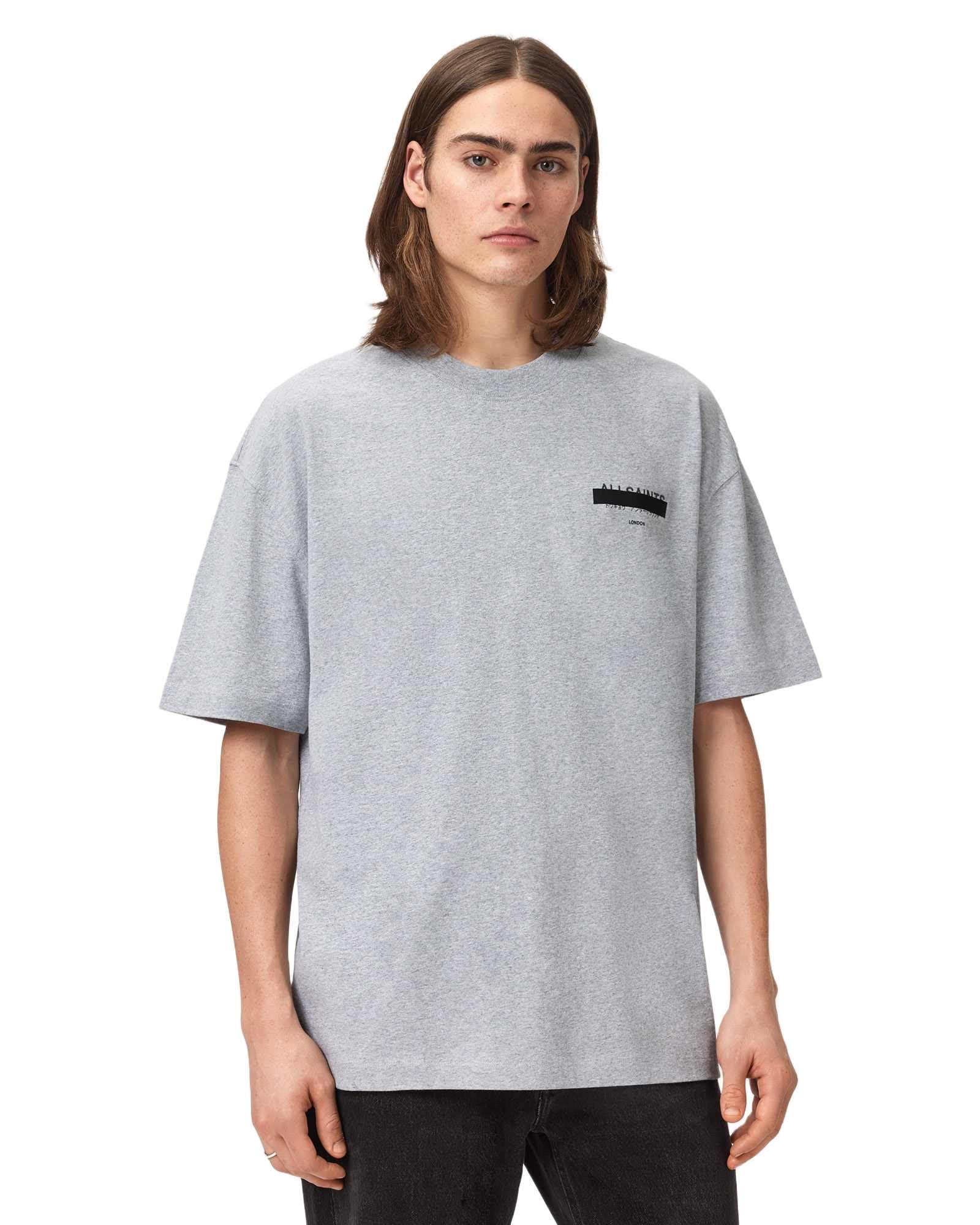 AllSaints Men’s Tees Redact SS Crew Grey Marl XL
