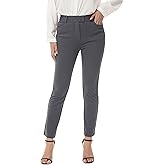 ZTN Women's Stretchy Slim Straight Leg Pull-on Dress Yoga Pants with 4 Pockets Slacks for Office Work Business Casual Golf