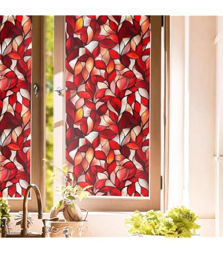 Amazon.com: Vintage Red Stained Glass 16