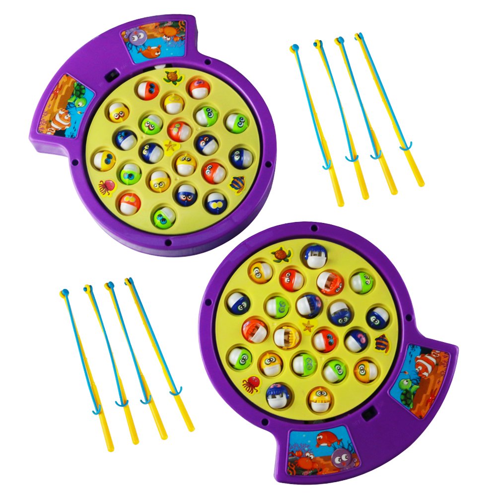 Gioco della Pesca Pesci con 2 Piastra 42 Pezzi Giocattolo Set Bambini Giocattolo Educativo su 3 4 5 Anni