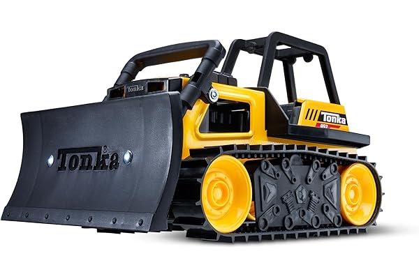 Tonka Steel Classics Bulldozer - Made with Steel & Sturdy Plastic, Yellow Toy Construction Truck, Boys and Girls, Kids, Toddl