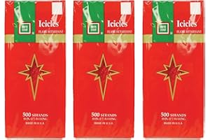 Brite Star 500 Strands Icicles Tinsel,Red (Set of 3)