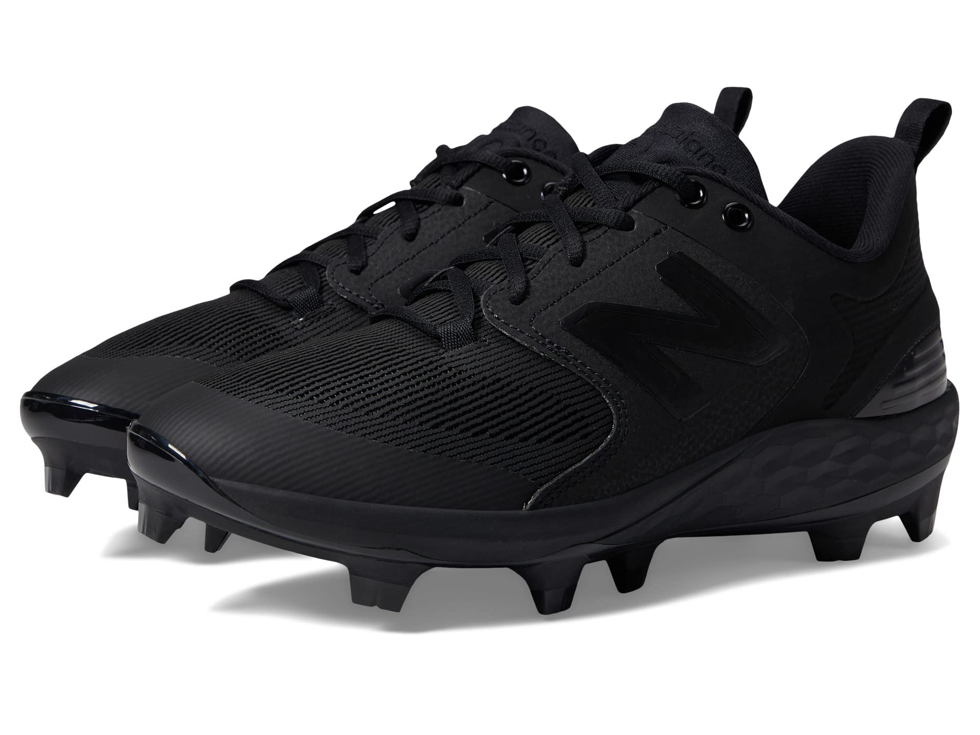 New Balance Men's Fresh Foam 3000 V6 Molded Baseball Shoe, Black/Black, 16 M Image
