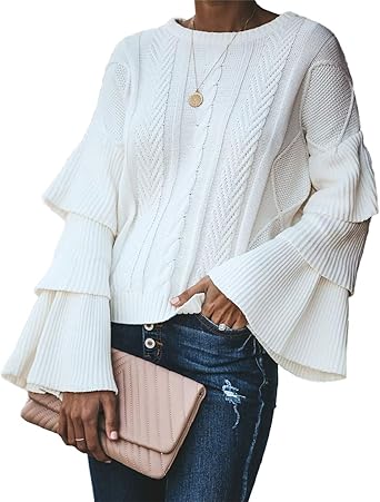 white slouchy sweater