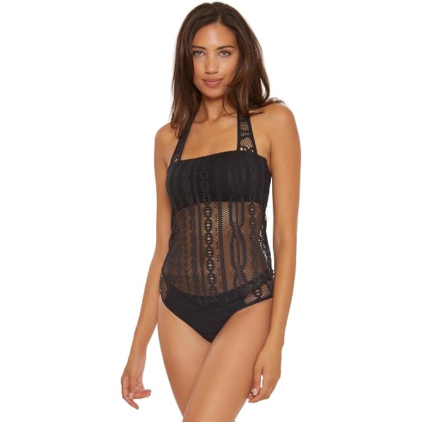 Costume Anne Cole Tankini Con Gonna E Collo Alto Taglia M &ndash; Nuovo Con Etichette